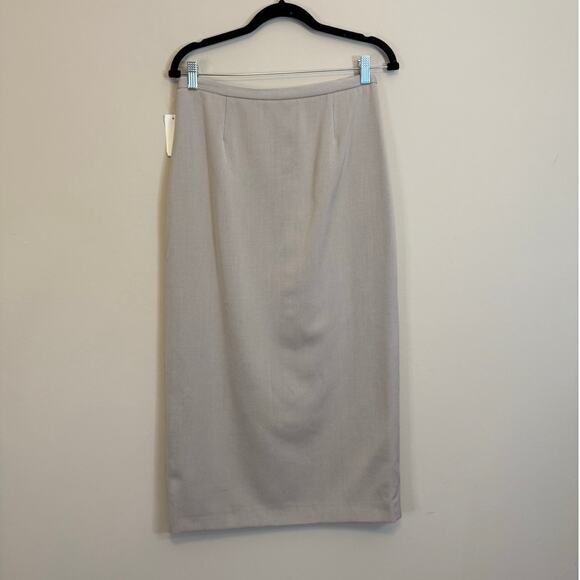 Chantal Paris Skirt & Blazer 2Piece Outfit Set 10 Gray Office Academia Italy NWT - Picture 9 of 16